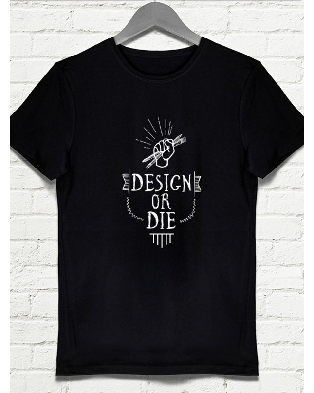 Design or die Erkek Siyah tshirt - basmatik.com