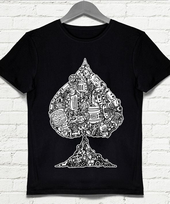 Ace of Spades Siyah Erkek tshirt - basmatik.com