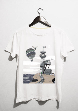 deniz feneri t-shirt - basmatik.com