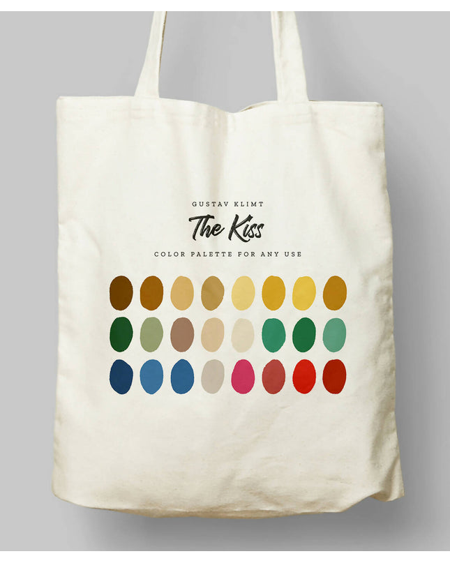 Gustav Klimt, The Kiss Color Palette Color Palette Cloth Bag