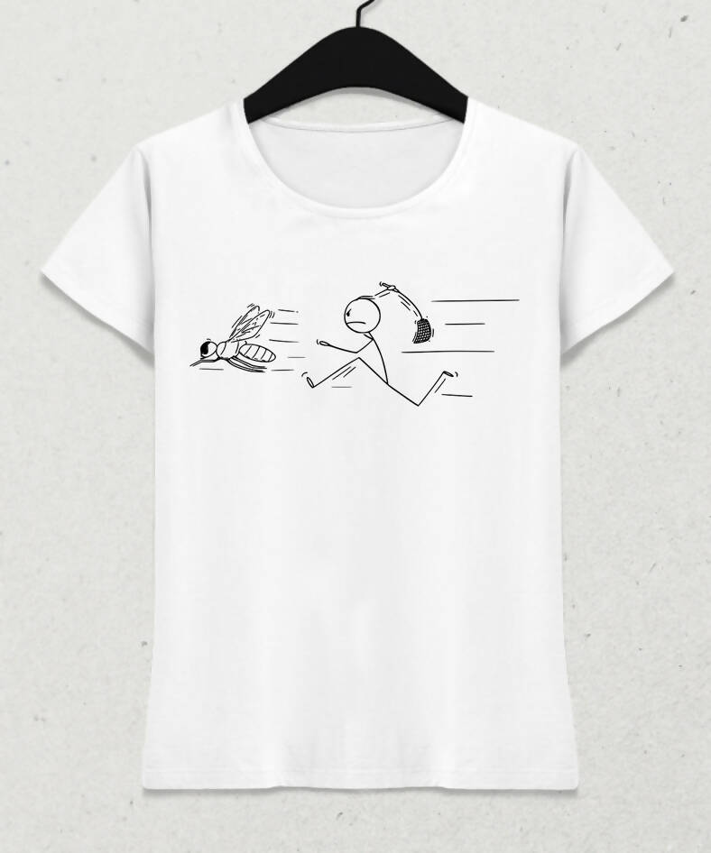 Woman Chasing a Fly T-Shirt