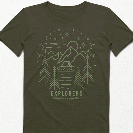 Explorers haki Erkek tişört - basmatik.com