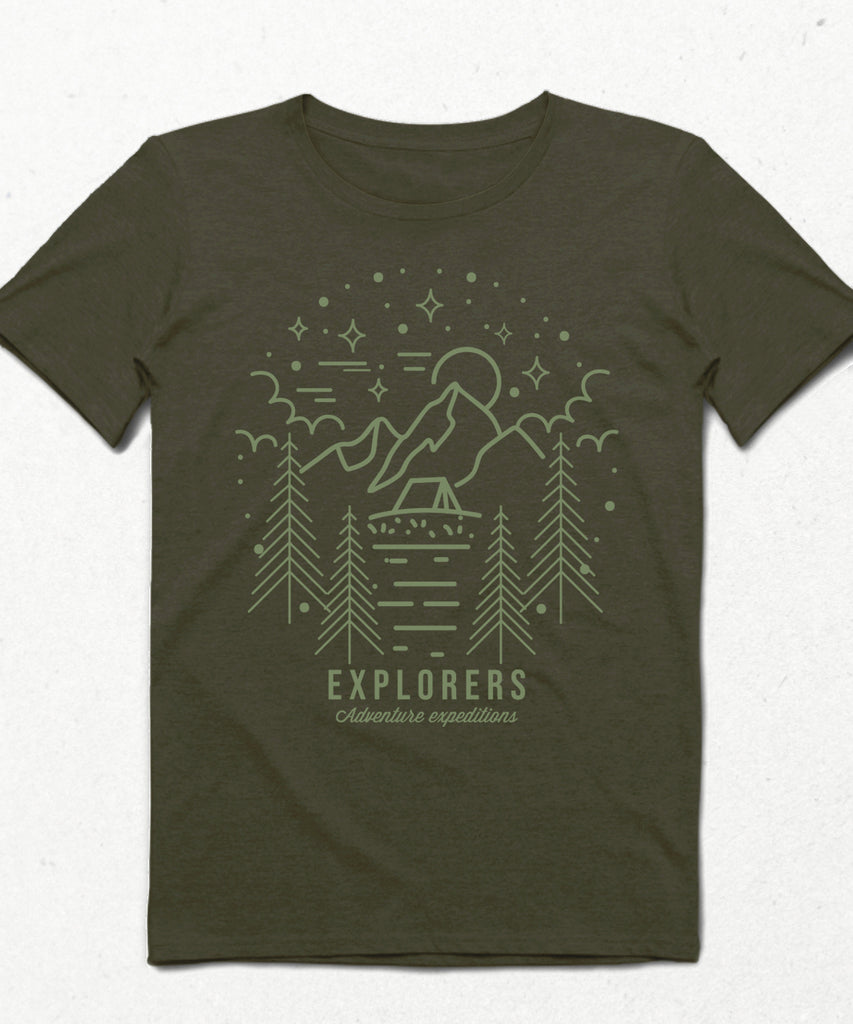 Explorers haki Erkek tişört - basmatik.com