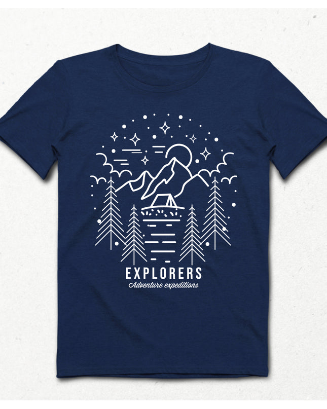 Explorers indigo Erkek tişört - basmatik.com