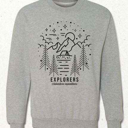 explorers beyaz sweatshirt - basmatik.com