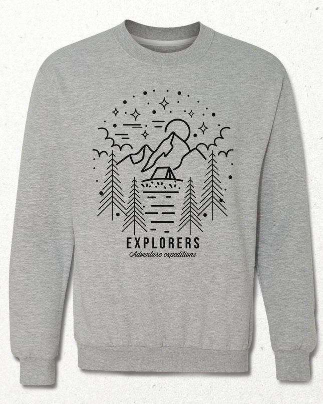 explorers beyaz sweatshirt - basmatik.com