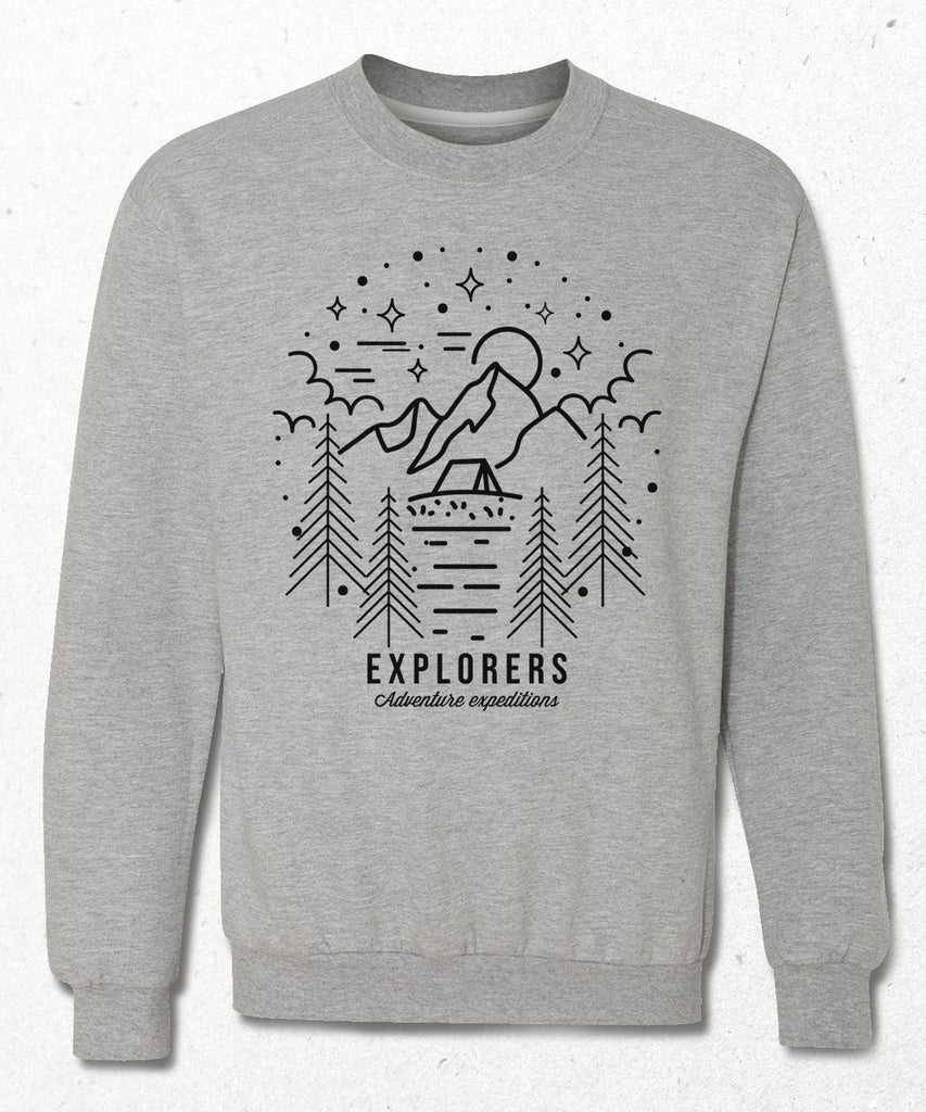 explorers beyaz sweatshirt - basmatik.com