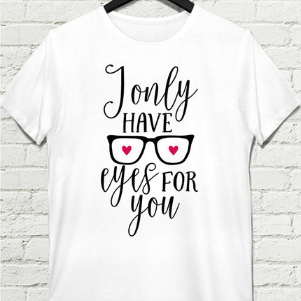 Eyes for you Beyaz Erkek tshirt - basmatik.com