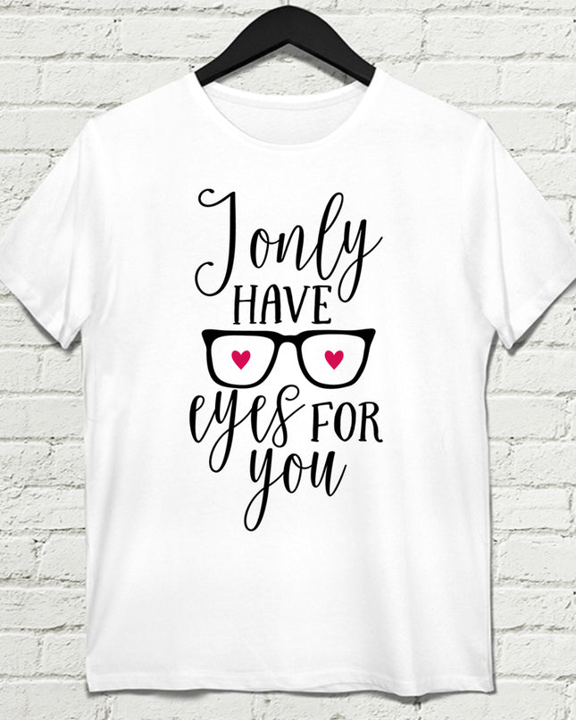 Eyes for you Beyaz Erkek tshirt - basmatik.com