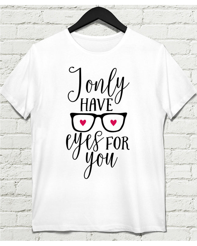 Eyes for you Beyaz Erkek tshirt - basmatik.com