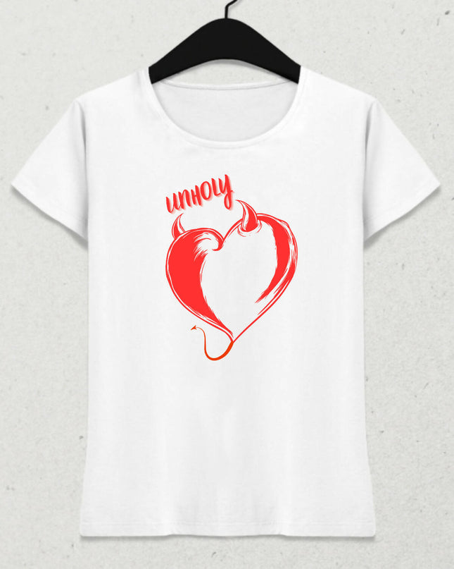 Unholy Kadın Kısa Kollu Pamuklu Penye T-Shirt