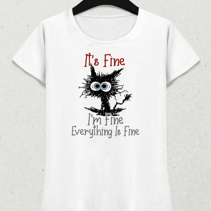 I'm Fine Kadın Tişört - basmatik.com