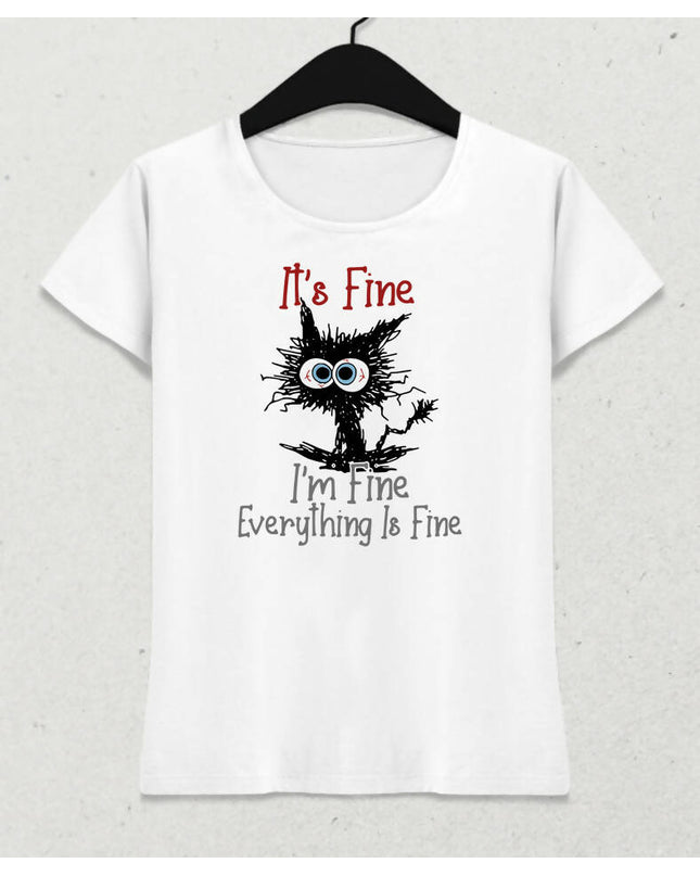 I'm Fine Kadın Tişört - basmatik.com