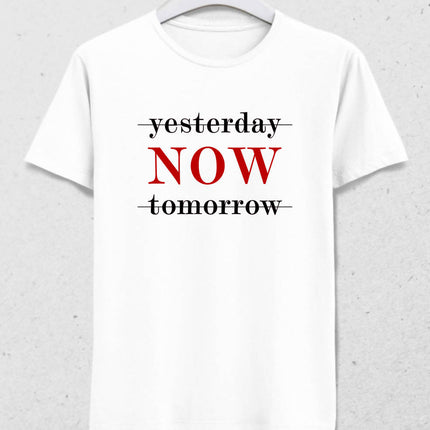 Now Erkek Beyaz Tişört - basmatik.com