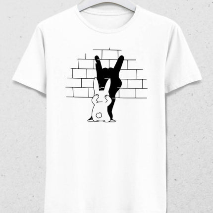 Rabbit Shadow - Tavşan Gölge Oyunu Erkek Tişört - basmatik.com