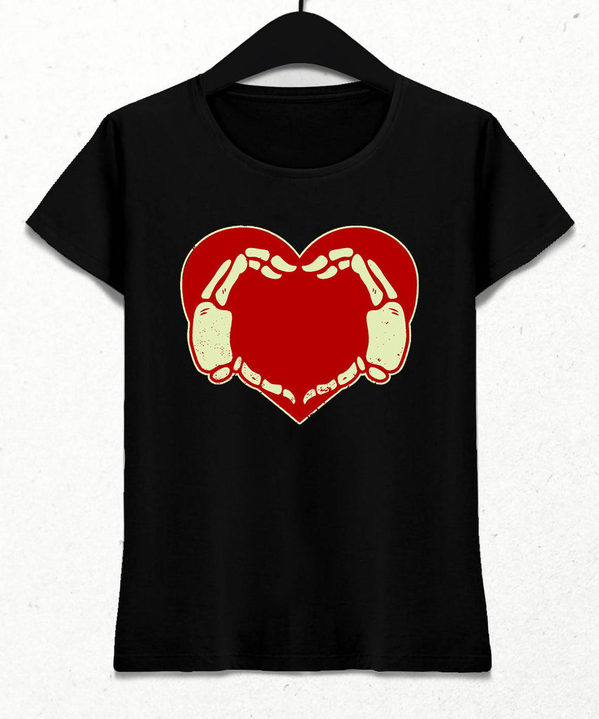 Skeleton Heart Kadın Tişört - basmatik.com