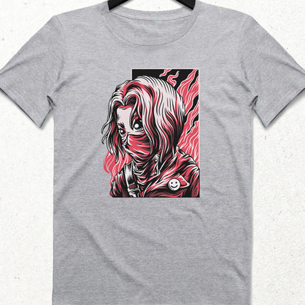 Fearless Gri Erkek Tişört - basmatik.com