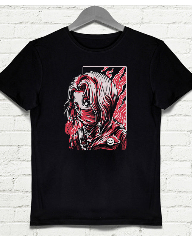 Fearless  Siyah Erkek Tişört - basmatik.com
