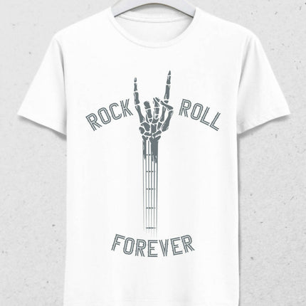 Rock And Roll Forever - Skeleton Hand Guitar Men's T-Shirt