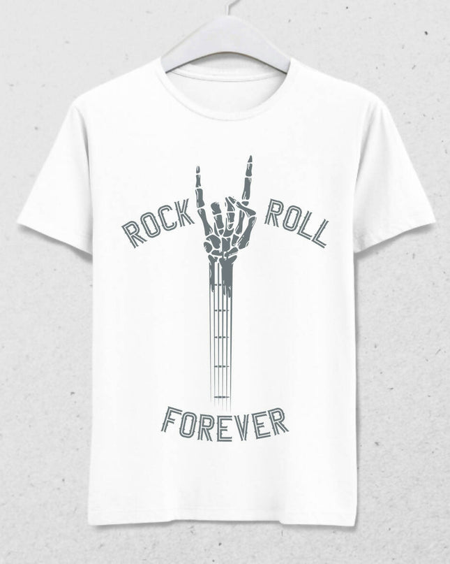 Rock And Roll Forever - Skeleton Hand Guitar Men's T-Shirt