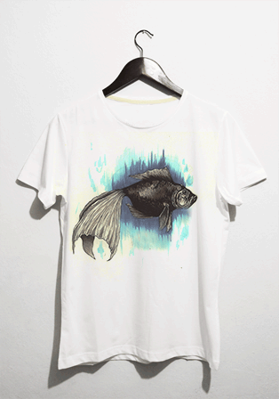 fish t-shirt - basmatik.com