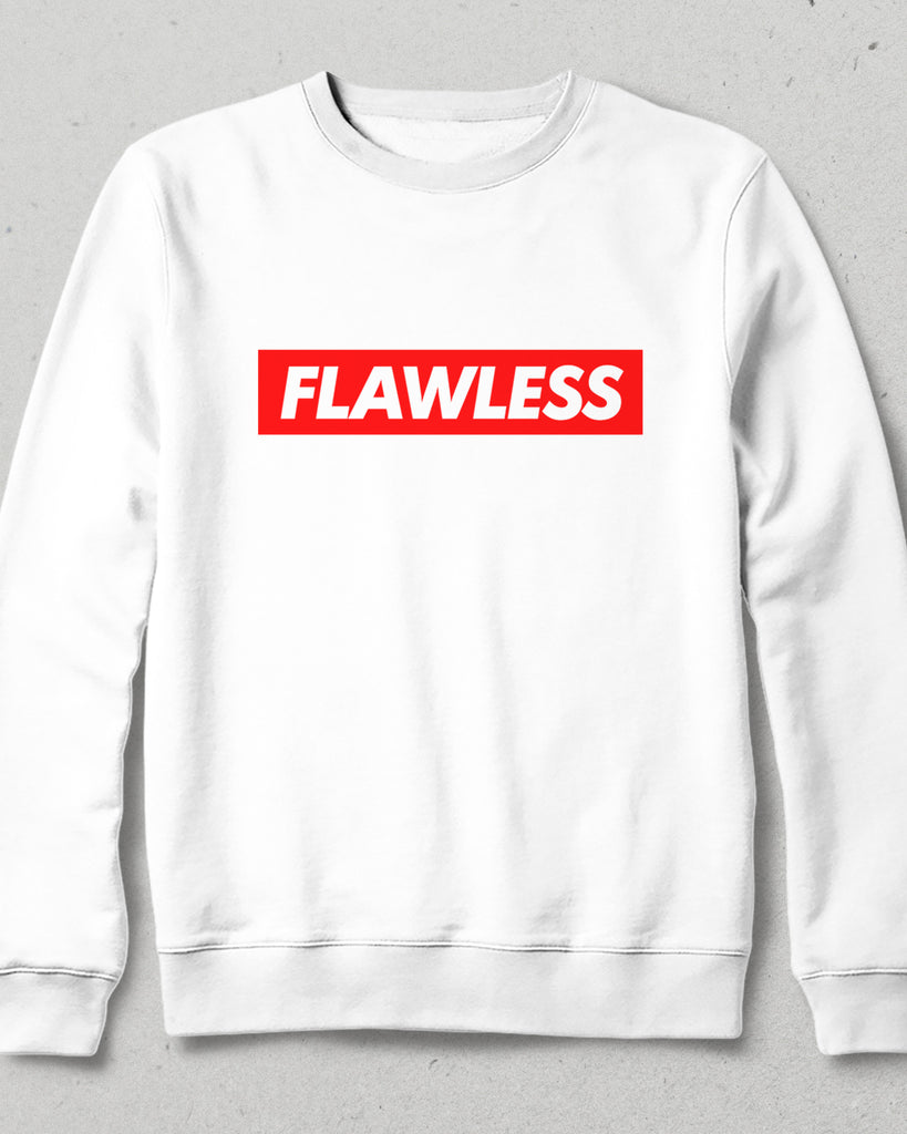 Flawless beyaz sweatshirt - basmatik.com