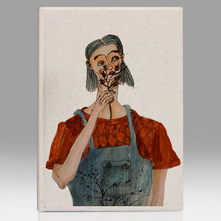 Flower kanvas defter - basmatik.com