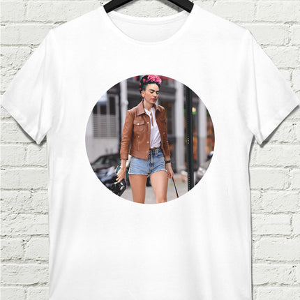 Frida - Street Fashion Beyaz Tshirt - basmatik.com