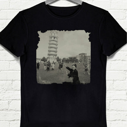 Frida Pisa Siyah Erkek Tshirt - basmatik.com