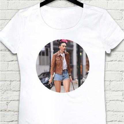 Frida - Street Fashion Beyaz Tshirt - basmatik.com
