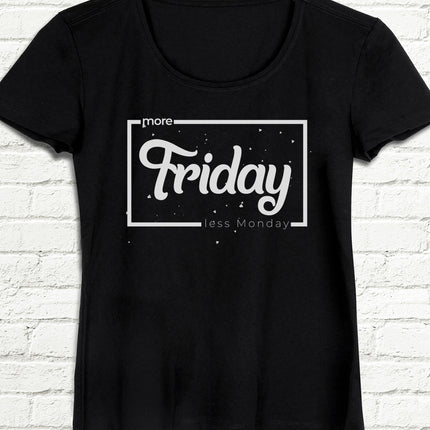 More Friday Siyah Tişört - basmatik.com