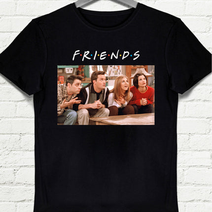 Friends 2 Siyah Tişört - basmatik.com