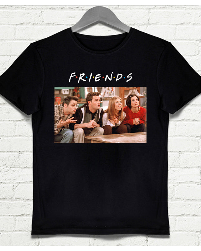 Friends 2 Siyah Tişört - basmatik.com