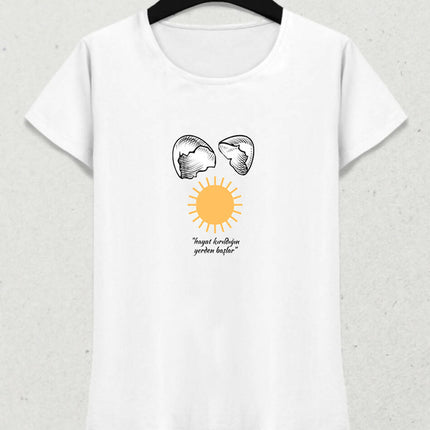 "Hayat kırıldığın yerden başlar" kadın t-shirt