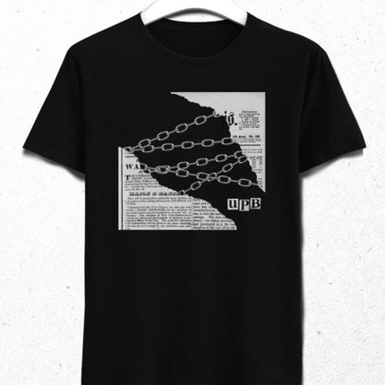 Gazete Siyah Tişört - basmatik.com