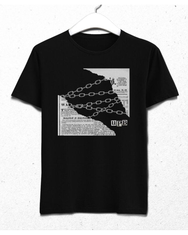Gazete Siyah Tişört - basmatik.com