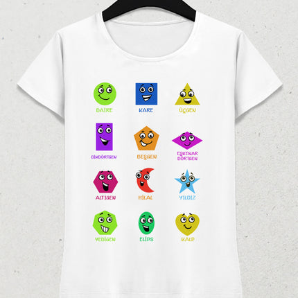 geometri kadın tişört - basmatik.com