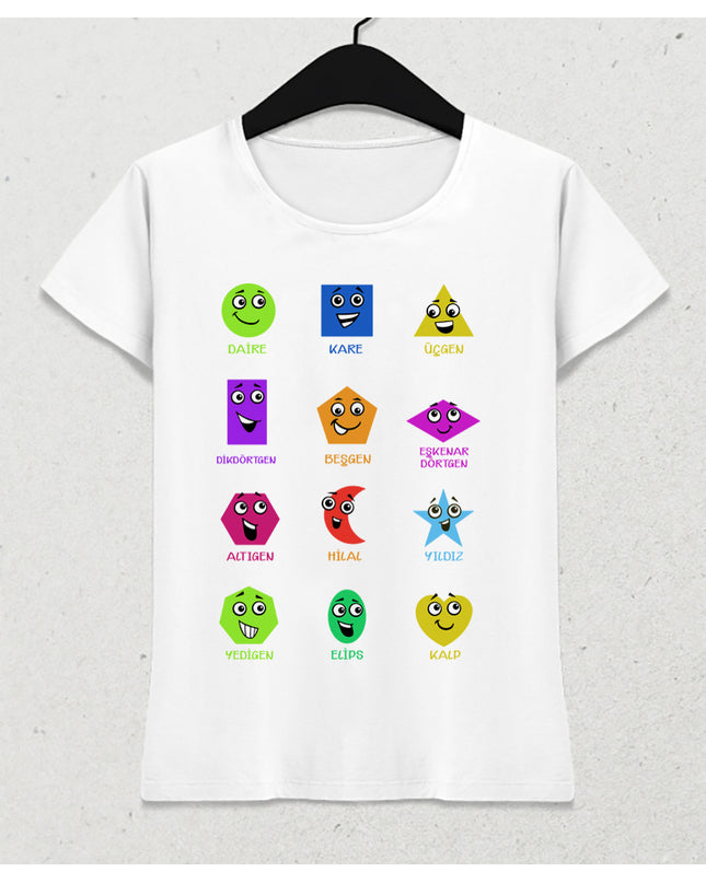 geometri kadın tişört - basmatik.com