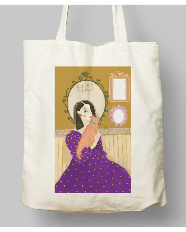 Girl and Bird Bez Çanta - basmatik.com