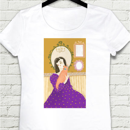 Girl and Bird Kadın tshirt - basmatik.com