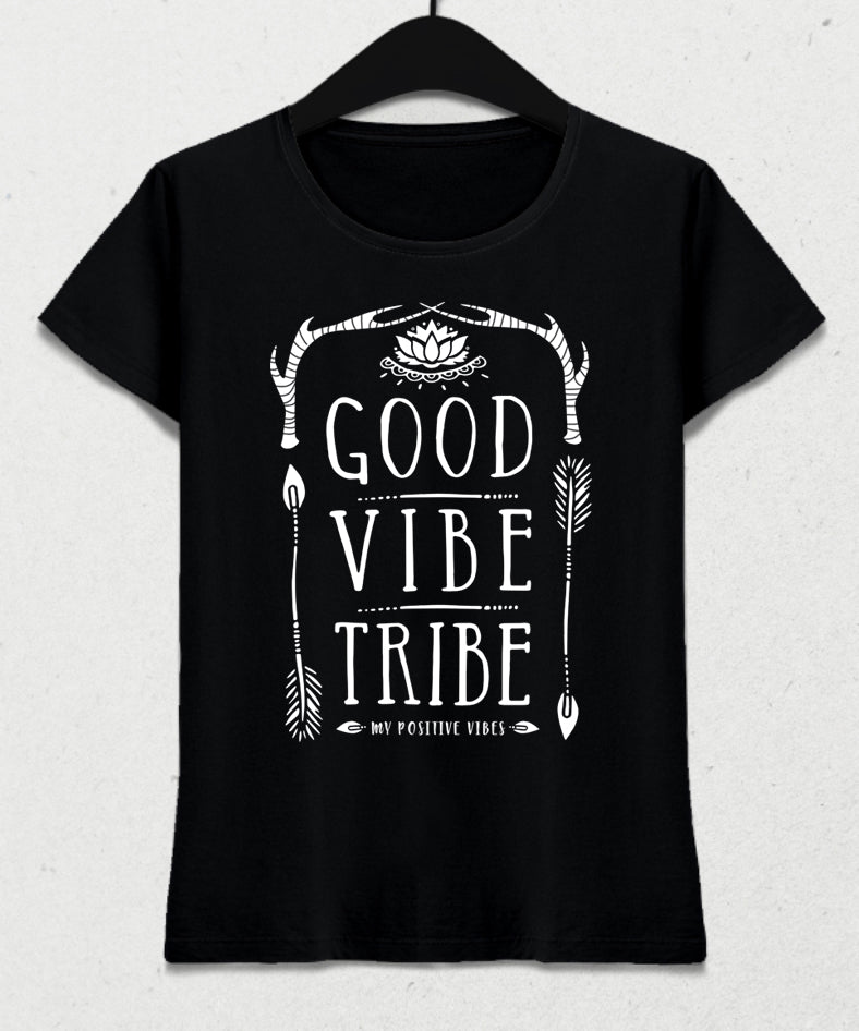 good vibe siyah tişört - basmatik.com
