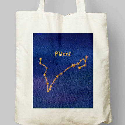 Pisces, Balık Burcu Bez Çanta - basmatik.com