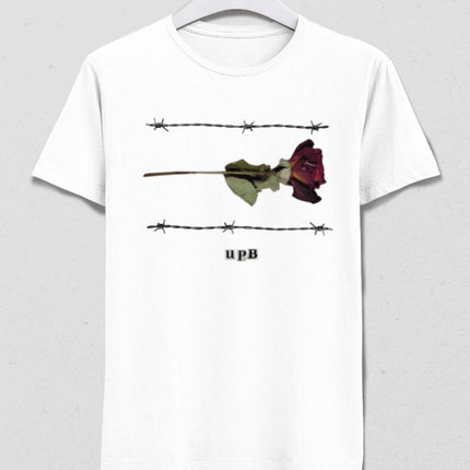 Gül Beyaz Tişört - basmatik.com