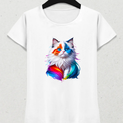 Kedi Sevenler - Kadın Tişört - basmatik.com