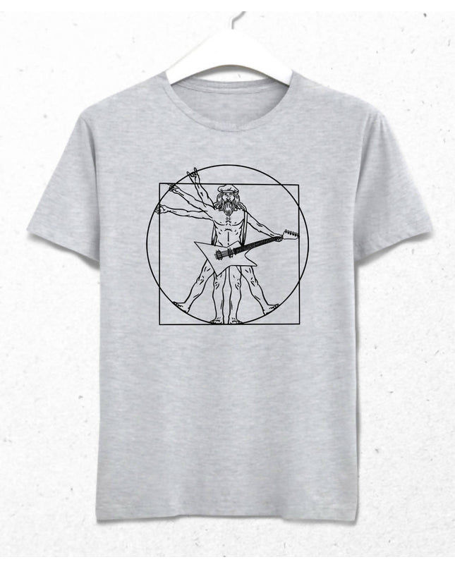 Rock Man Erkek Gri Tişört - basmatik.com