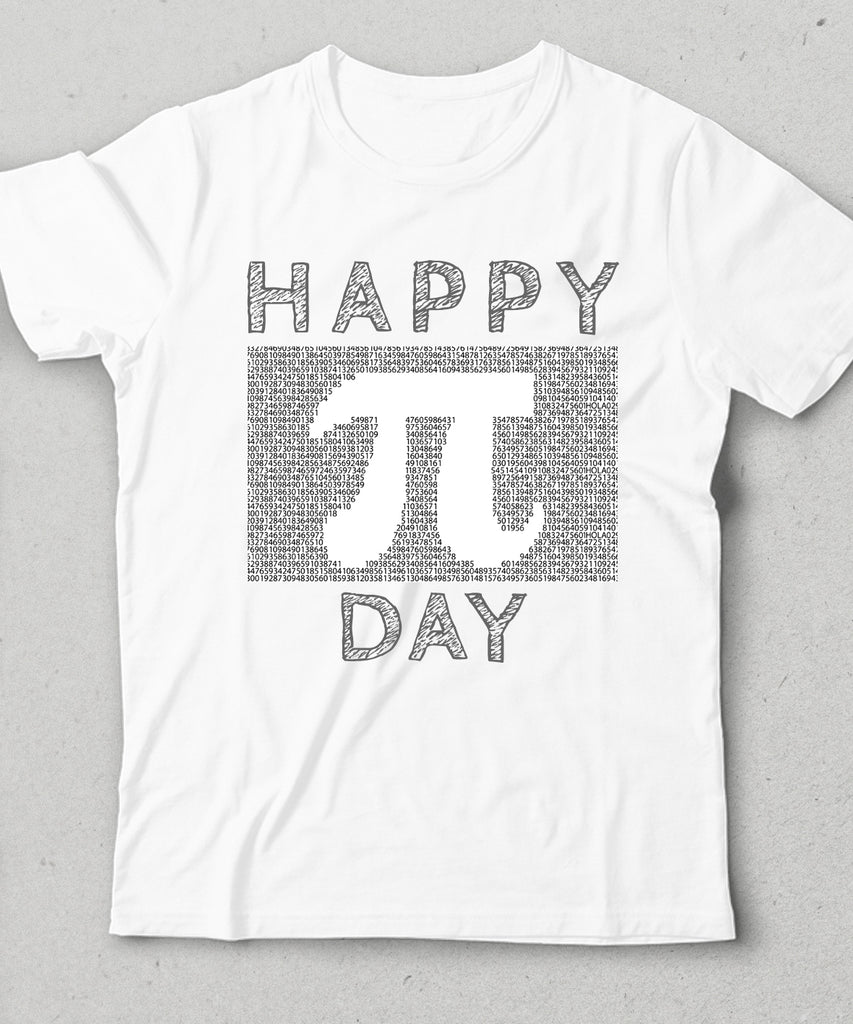 happy Pi beyaz Çocuk tişört - basmatik.com