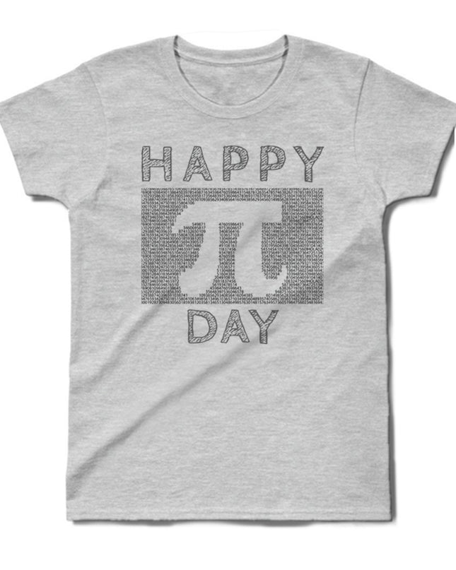 Happy Pi gri Çocuk tişört - basmatik.com