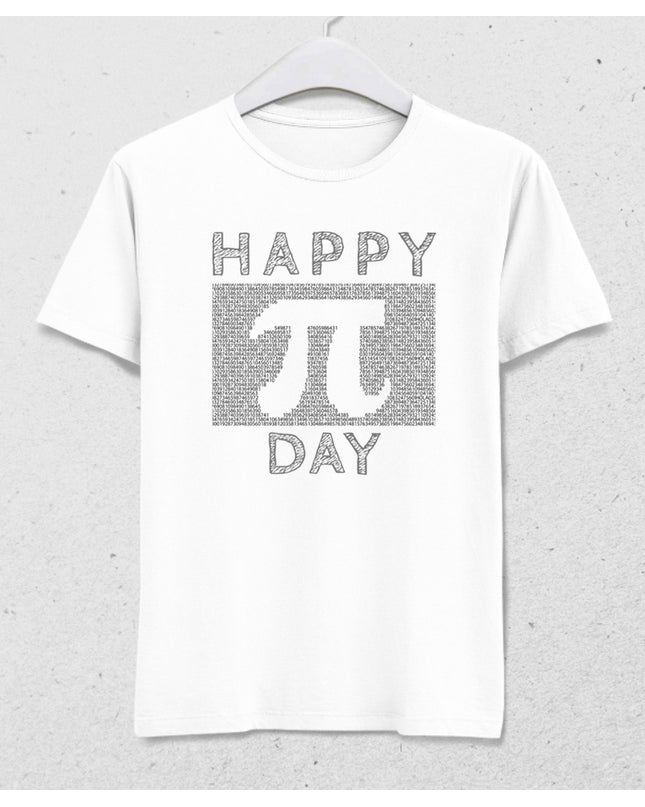 happy pi erkek beyaz tişört - basmatik.com