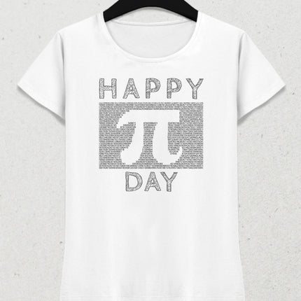 happy pi kadın beyaz tişört - basmatik.com