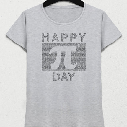 happy pi kadın gri tişört - basmatik.com